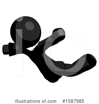 Royalty-Free (RF) Black Design Mascot Clipart Illustration by Leo Blanchette - Stock Sample #1587985