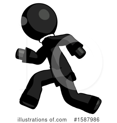 Royalty-Free (RF) Black Design Mascot Clipart Illustration by Leo Blanchette - Stock Sample #1587986