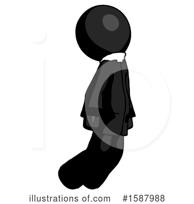 Royalty-Free (RF) Black Design Mascot Clipart Illustration by Leo Blanchette - Stock Sample #1587988