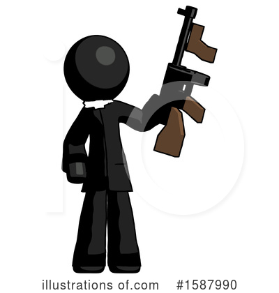 Royalty-Free (RF) Black Design Mascot Clipart Illustration by Leo Blanchette - Stock Sample #1587990