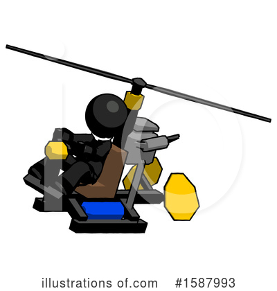 Royalty-Free (RF) Black Design Mascot Clipart Illustration by Leo Blanchette - Stock Sample #1587993