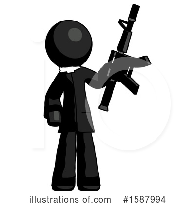 Royalty-Free (RF) Black Design Mascot Clipart Illustration by Leo Blanchette - Stock Sample #1587994