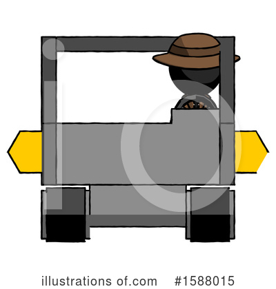 Royalty-Free (RF) Black Design Mascot Clipart Illustration by Leo Blanchette - Stock Sample #1588015