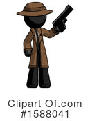Black Design Mascot Clipart #1588041 by Leo Blanchette