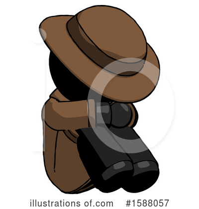 Royalty-Free (RF) Black Design Mascot Clipart Illustration by Leo Blanchette - Stock Sample #1588057