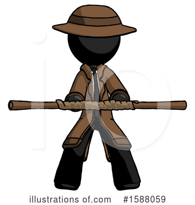 Royalty-Free (RF) Black Design Mascot Clipart Illustration by Leo Blanchette - Stock Sample #1588059