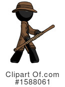 Black Design Mascot Clipart #1588061 by Leo Blanchette
