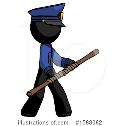 Royalty-Free (RF) Black Design Mascot Clipart Illustration by Leo Blanchette - Stock Sample #1588062