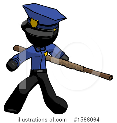 Royalty-Free (RF) Black Design Mascot Clipart Illustration by Leo Blanchette - Stock Sample #1588064
