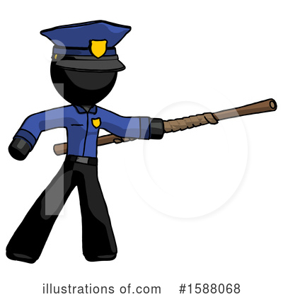 Royalty-Free (RF) Black Design Mascot Clipart Illustration by Leo Blanchette - Stock Sample #1588068