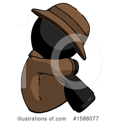Royalty-Free (RF) Black Design Mascot Clipart Illustration by Leo Blanchette - Stock Sample #1588077