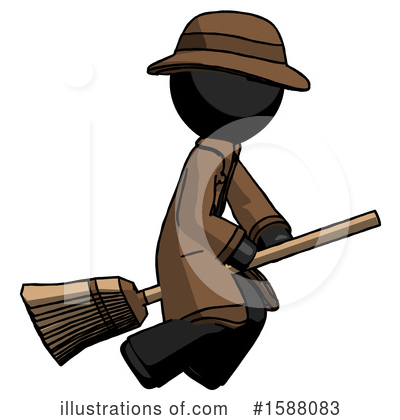 Royalty-Free (RF) Black Design Mascot Clipart Illustration by Leo Blanchette - Stock Sample #1588083