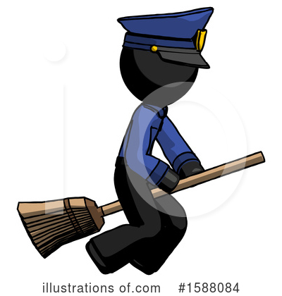 Royalty-Free (RF) Black Design Mascot Clipart Illustration by Leo Blanchette - Stock Sample #1588084