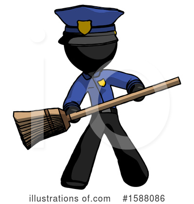 Royalty-Free (RF) Black Design Mascot Clipart Illustration by Leo Blanchette - Stock Sample #1588086