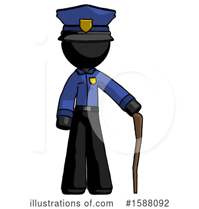 Royalty-Free (RF) Black Design Mascot Clipart Illustration by Leo Blanchette - Stock Sample #1588092