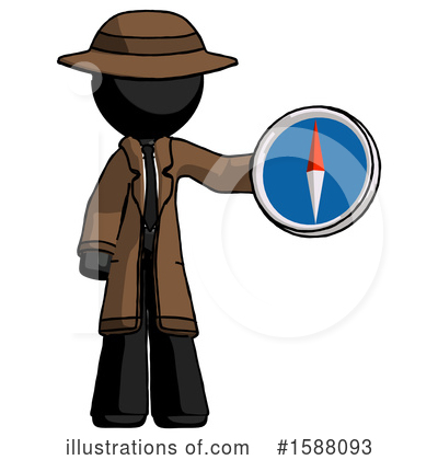 Royalty-Free (RF) Black Design Mascot Clipart Illustration by Leo Blanchette - Stock Sample #1588093