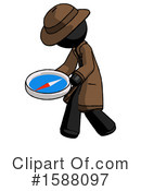 Black Design Mascot Clipart #1588097 by Leo Blanchette