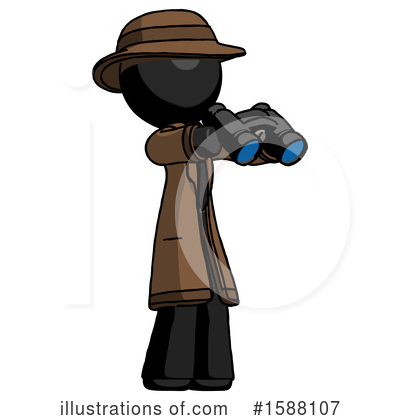Royalty-Free (RF) Black Design Mascot Clipart Illustration by Leo Blanchette - Stock Sample #1588107