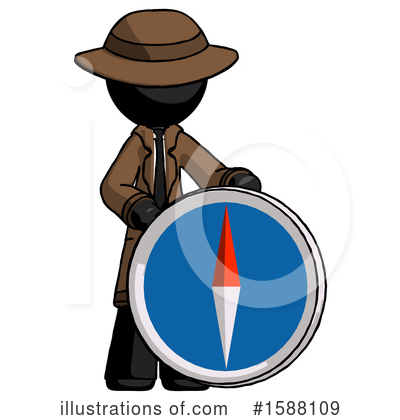 Royalty-Free (RF) Black Design Mascot Clipart Illustration by Leo Blanchette - Stock Sample #1588109