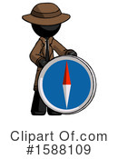 Black Design Mascot Clipart #1588109 by Leo Blanchette