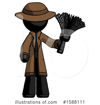 Royalty-Free (RF) Black Design Mascot Clipart Illustration by Leo Blanchette - Stock Sample #1588111