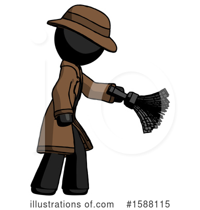 Royalty-Free (RF) Black Design Mascot Clipart Illustration by Leo Blanchette - Stock Sample #1588115