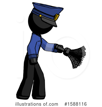 Royalty-Free (RF) Black Design Mascot Clipart Illustration by Leo Blanchette - Stock Sample #1588116