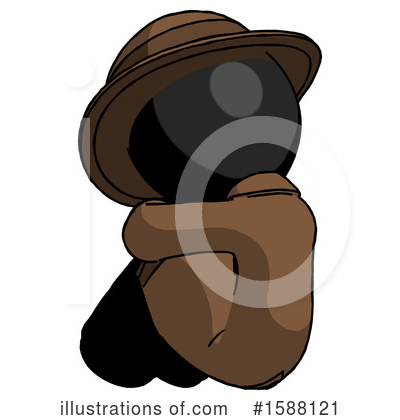 Royalty-Free (RF) Black Design Mascot Clipart Illustration by Leo Blanchette - Stock Sample #1588121