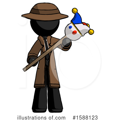 Royalty-Free (RF) Black Design Mascot Clipart Illustration by Leo Blanchette - Stock Sample #1588123