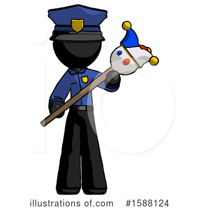Royalty-Free (RF) Black Design Mascot Clipart Illustration by Leo Blanchette - Stock Sample #1588124
