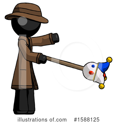 Royalty-Free (RF) Black Design Mascot Clipart Illustration by Leo Blanchette - Stock Sample #1588125