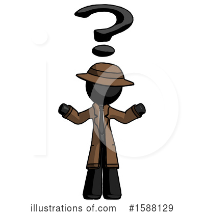 Royalty-Free (RF) Black Design Mascot Clipart Illustration by Leo Blanchette - Stock Sample #1588129