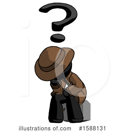 Royalty-Free (RF) Black Design Mascot Clipart Illustration by Leo Blanchette - Stock Sample #1588131