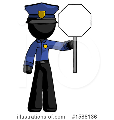 Royalty-Free (RF) Black Design Mascot Clipart Illustration by Leo Blanchette - Stock Sample #1588136