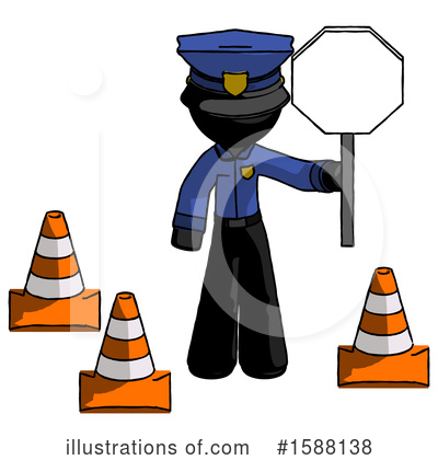 Royalty-Free (RF) Black Design Mascot Clipart Illustration by Leo Blanchette - Stock Sample #1588138