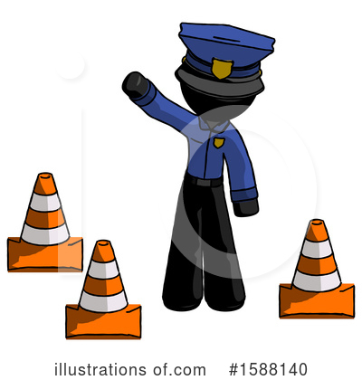 Royalty-Free (RF) Black Design Mascot Clipart Illustration by Leo Blanchette - Stock Sample #1588140