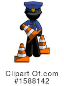 Black Design Mascot Clipart #1588142 by Leo Blanchette
