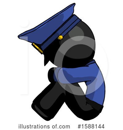 Royalty-Free (RF) Black Design Mascot Clipart Illustration by Leo Blanchette - Stock Sample #1588144