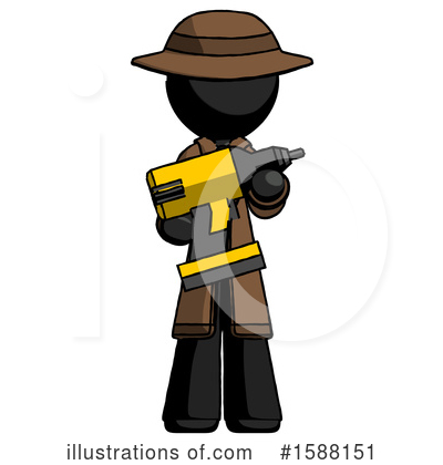 Royalty-Free (RF) Black Design Mascot Clipart Illustration by Leo Blanchette - Stock Sample #1588151