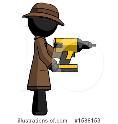 Royalty-Free (RF) Black Design Mascot Clipart Illustration by Leo Blanchette - Stock Sample #1588153