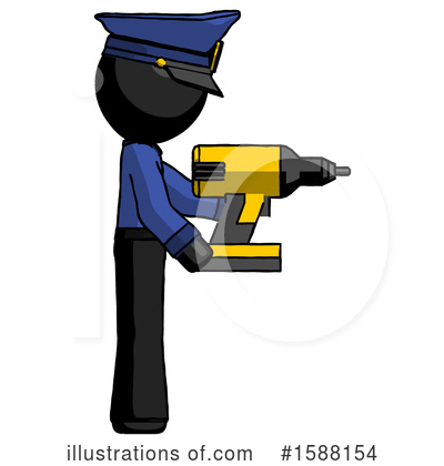 Royalty-Free (RF) Black Design Mascot Clipart Illustration by Leo Blanchette - Stock Sample #1588154