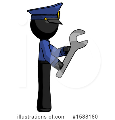 Royalty-Free (RF) Black Design Mascot Clipart Illustration by Leo Blanchette - Stock Sample #1588160
