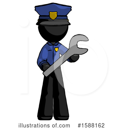 Royalty-Free (RF) Black Design Mascot Clipart Illustration by Leo Blanchette - Stock Sample #1588162