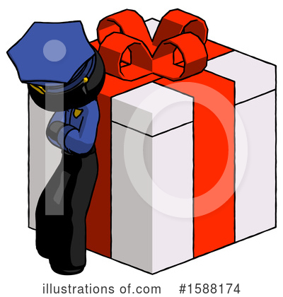 Royalty-Free (RF) Black Design Mascot Clipart Illustration by Leo Blanchette - Stock Sample #1588174