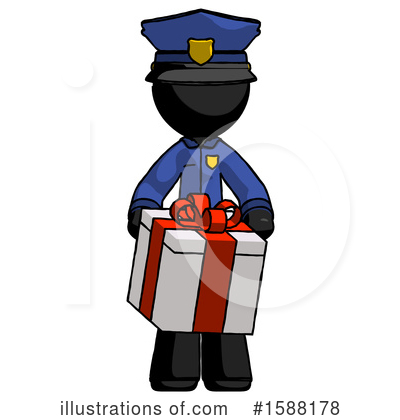 Royalty-Free (RF) Black Design Mascot Clipart Illustration by Leo Blanchette - Stock Sample #1588178