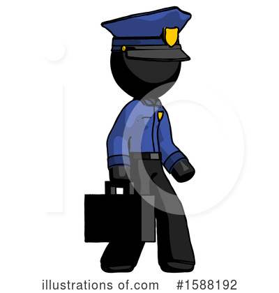 Royalty-Free (RF) Black Design Mascot Clipart Illustration by Leo Blanchette - Stock Sample #1588192