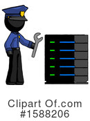 Black Design Mascot Clipart #1588206 by Leo Blanchette