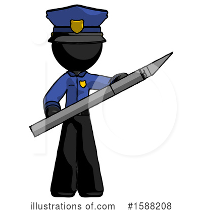 Royalty-Free (RF) Black Design Mascot Clipart Illustration by Leo Blanchette - Stock Sample #1588208