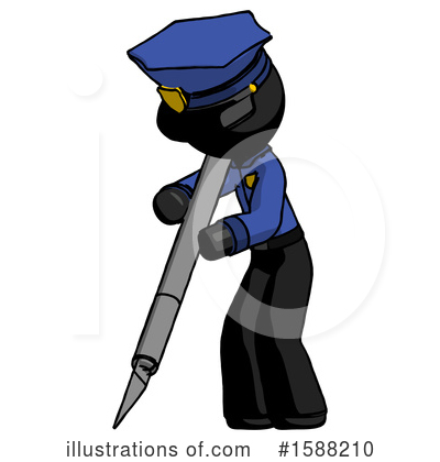 Royalty-Free (RF) Black Design Mascot Clipart Illustration by Leo Blanchette - Stock Sample #1588210