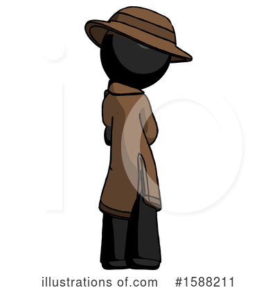 Royalty-Free (RF) Black Design Mascot Clipart Illustration by Leo Blanchette - Stock Sample #1588211